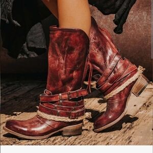 Women's freebird Drove Burgundy Leather Boots